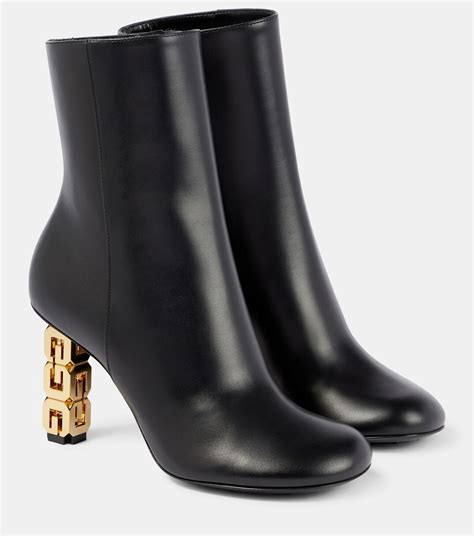 Shop Givenchy G Cube Leather Ankle Boots 